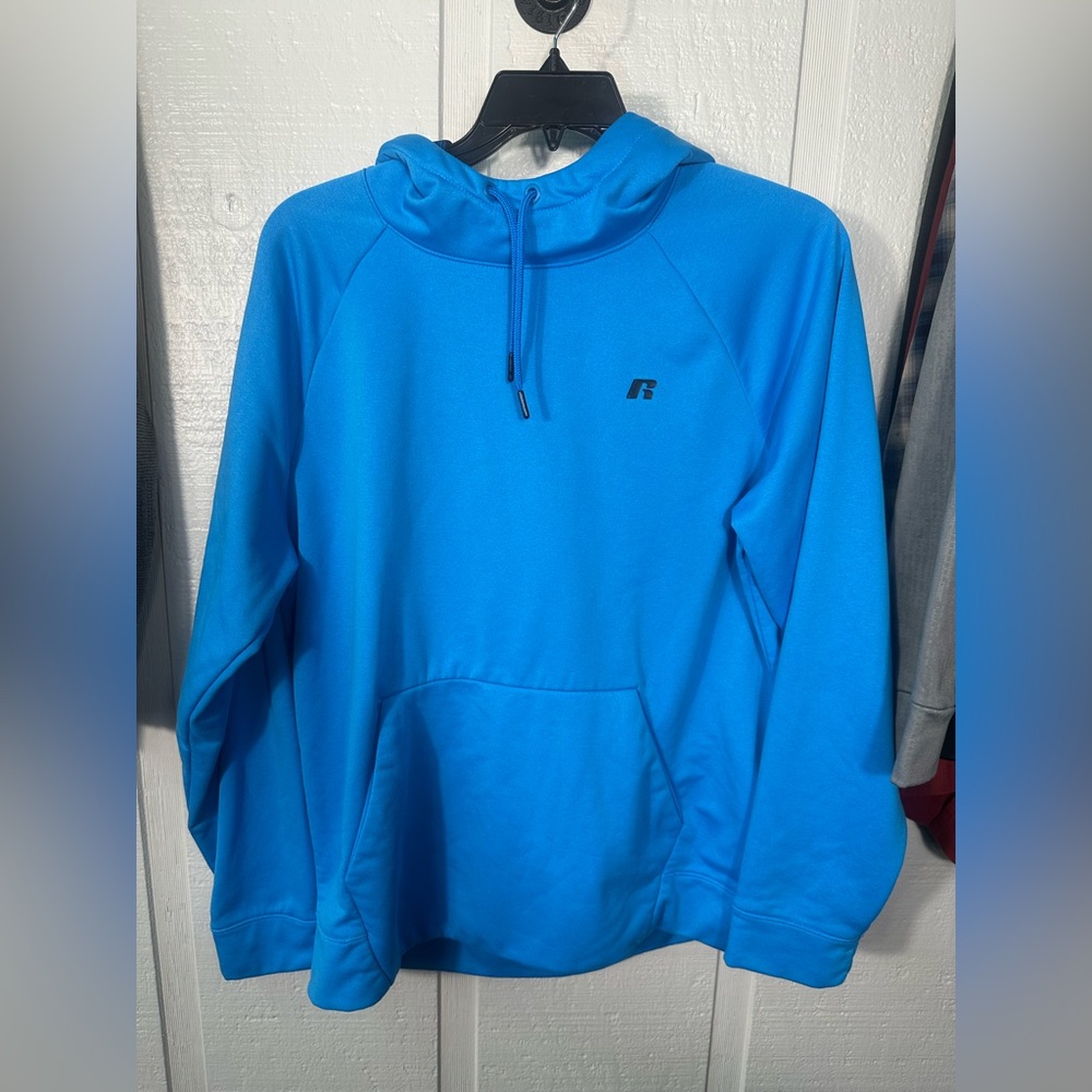 Russell Blue Hoodie Size Large EUC